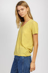 PRIVATE 0204 Crepe Cotton Tee in Carry