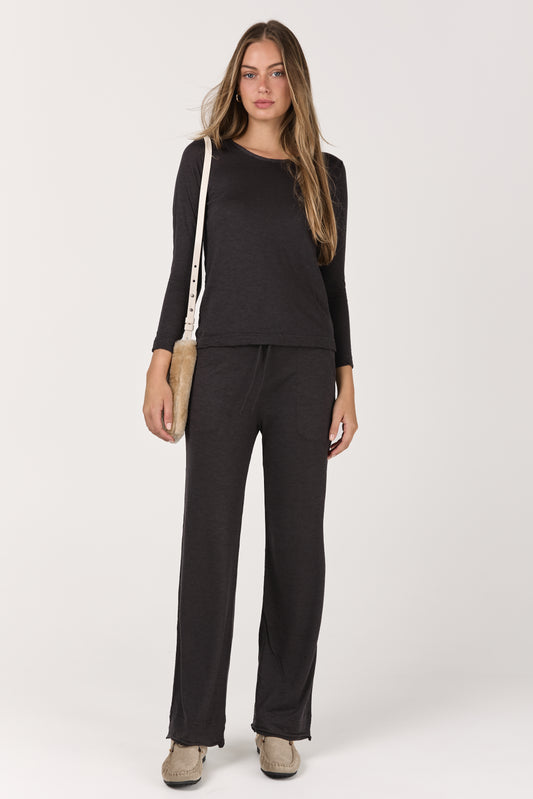 Fine Cool Cashmere Pants in Cafe Grey
