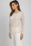 PRIVATE 0204 Long Sleeve Cool Cashmere Tee in Beige