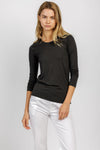 PRIVATE 0204 Long Sleeve Cool Cashmere Tee in Charcoal