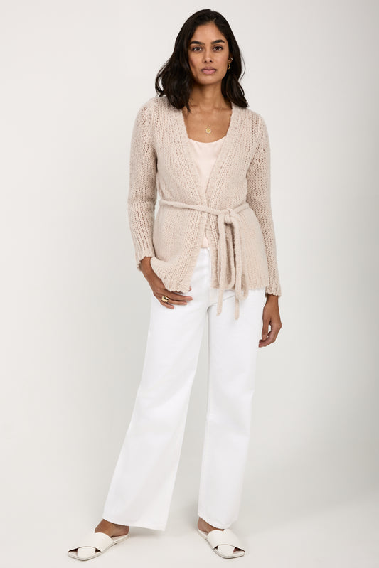 PRIVATE 0204 Super Airy Cashmere Cardigan in Sable