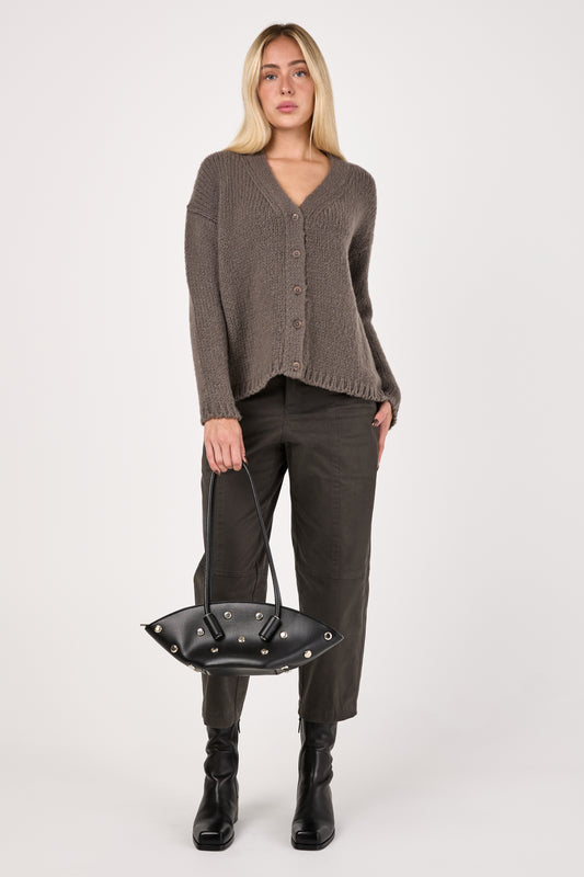 Voluminous Cashmere Cardigan in Oxe