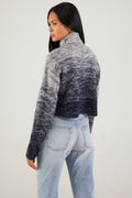 SABLYN Lula Crop Cashmere Turtleneck Sweater in Nightbreak