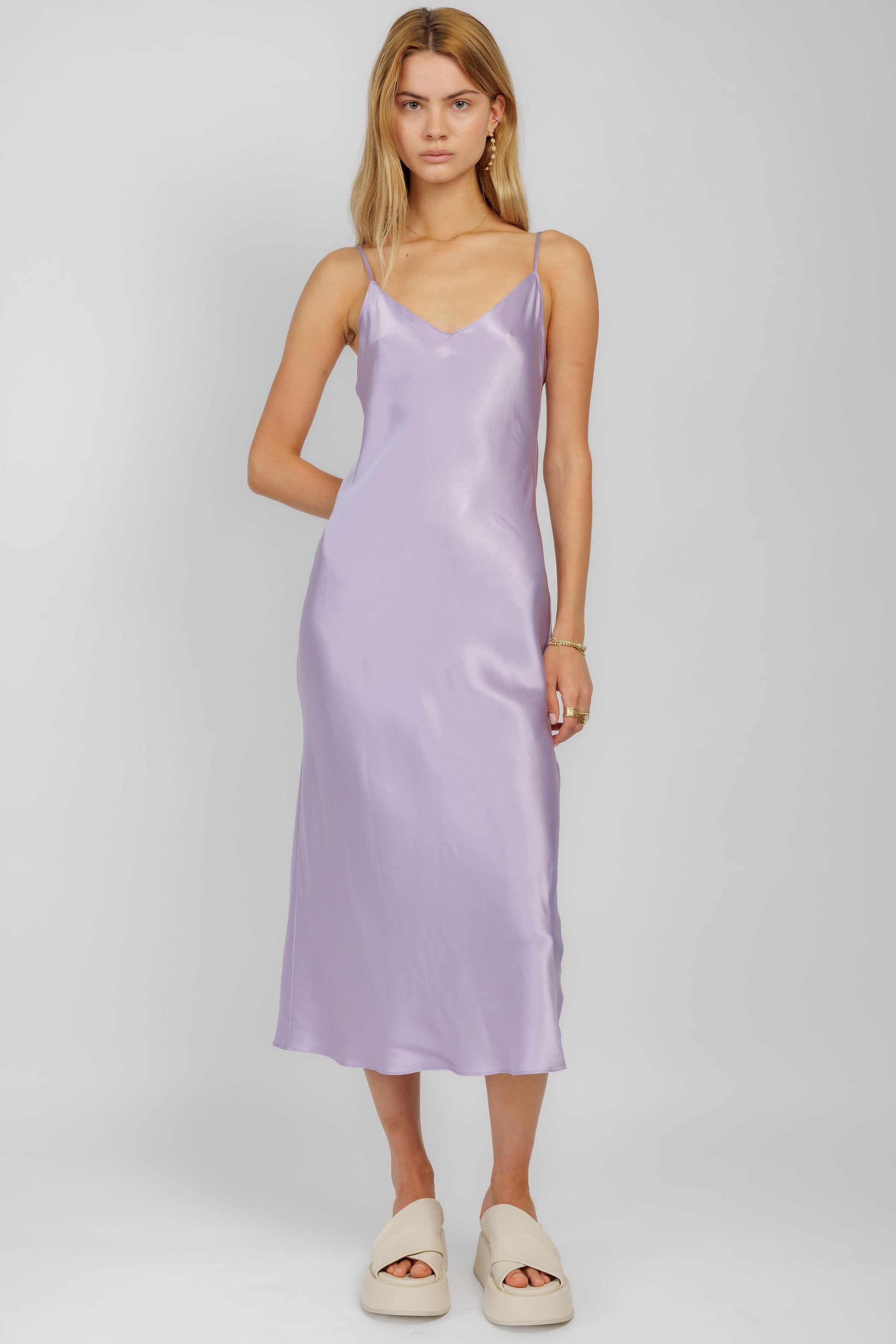 SABLYN Taylor Silk Slip Dress in Prism