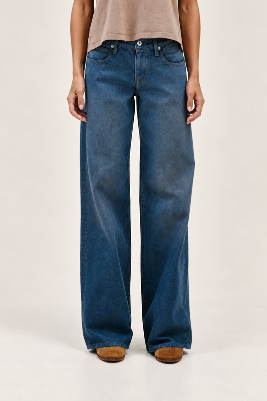 SLVRLAKE Lexi Low Rise Jean in Mystic Lake