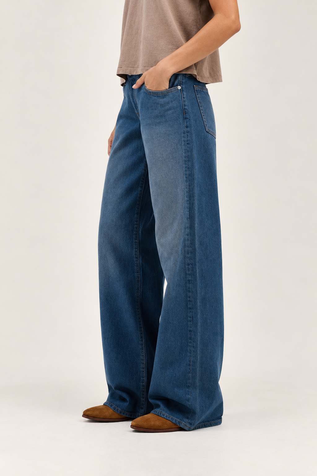 SLVRLAKE Lexi Low Rise Jean in Mystic Lake