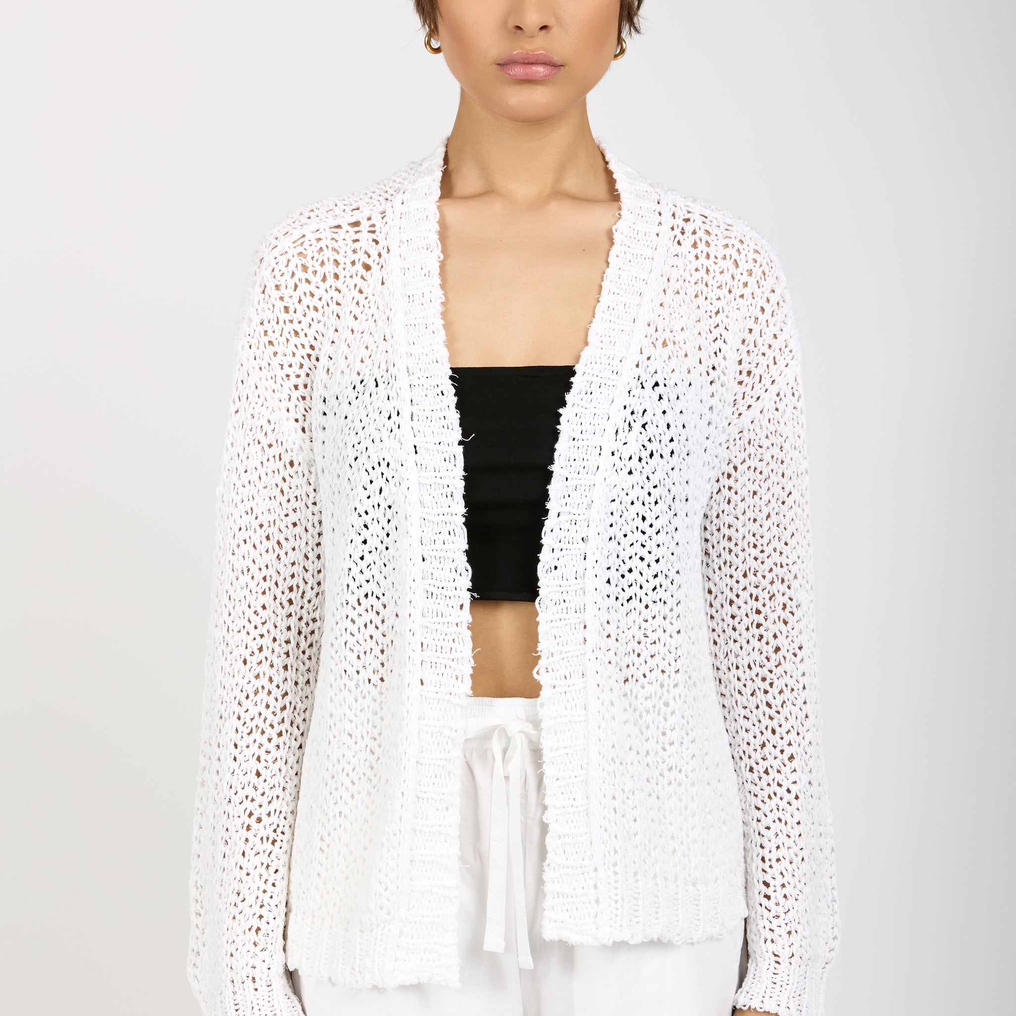 Cotton Cardigan in White