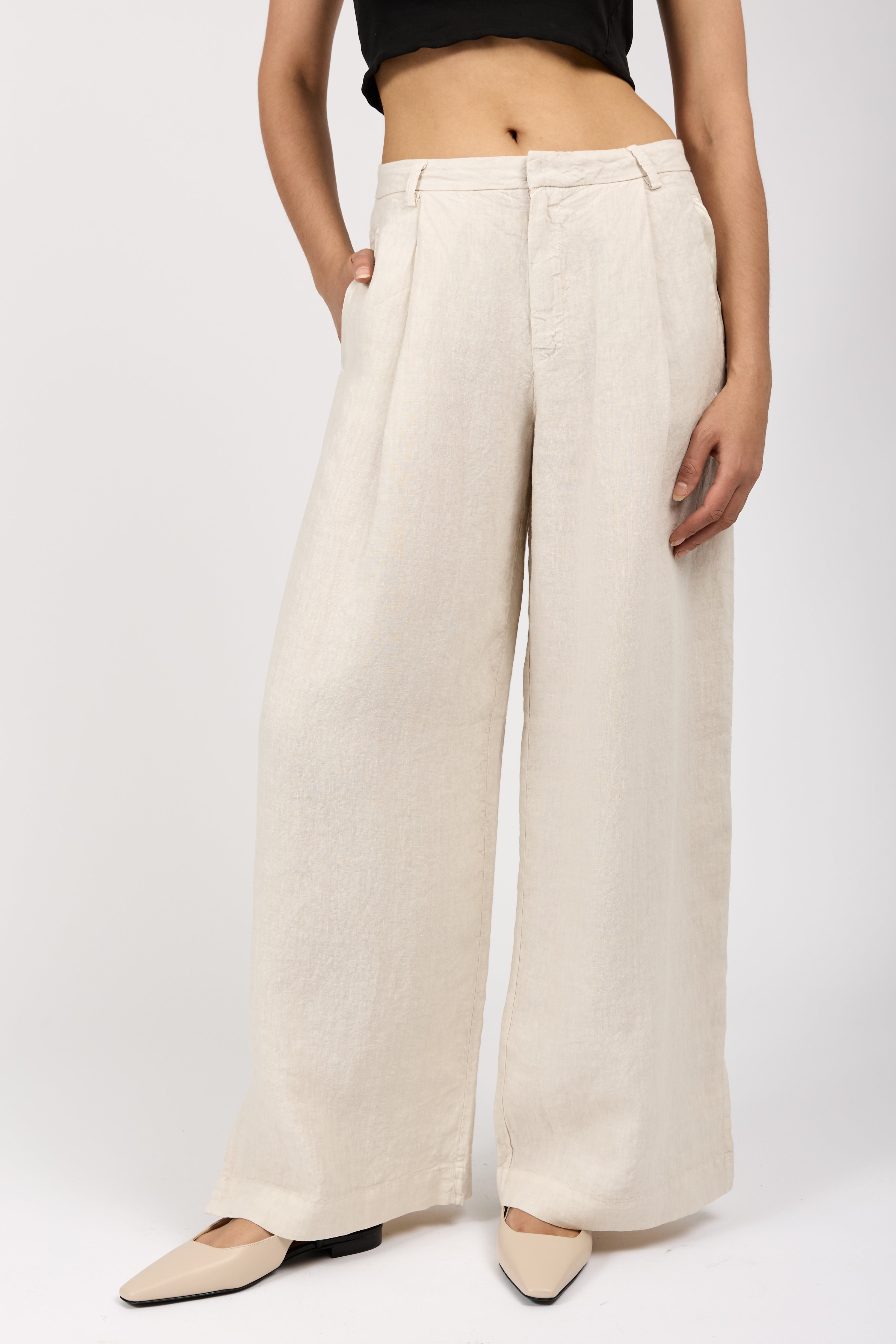 Linen Trouser Pant in Sand