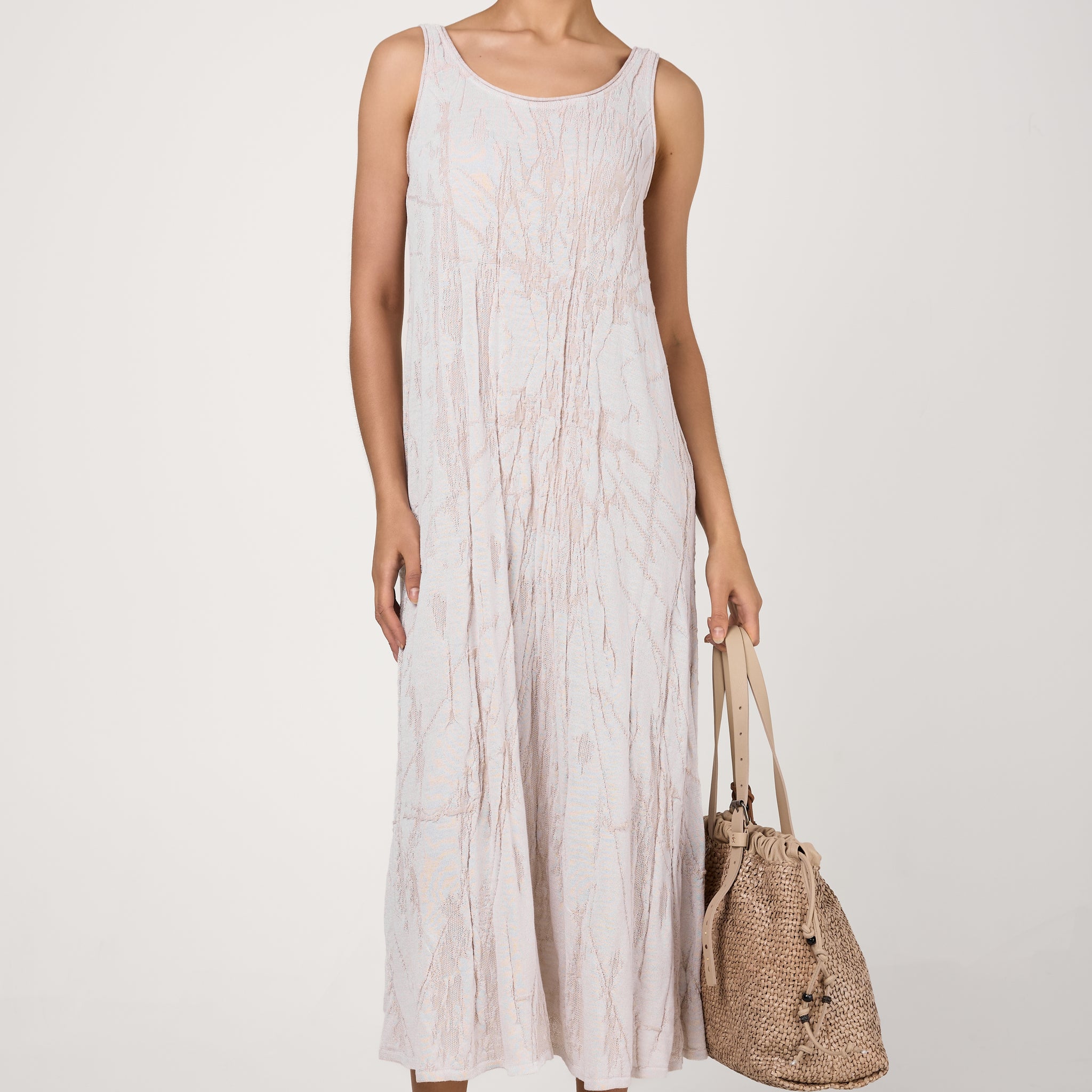 Sleeveless Midi Dress in Sand