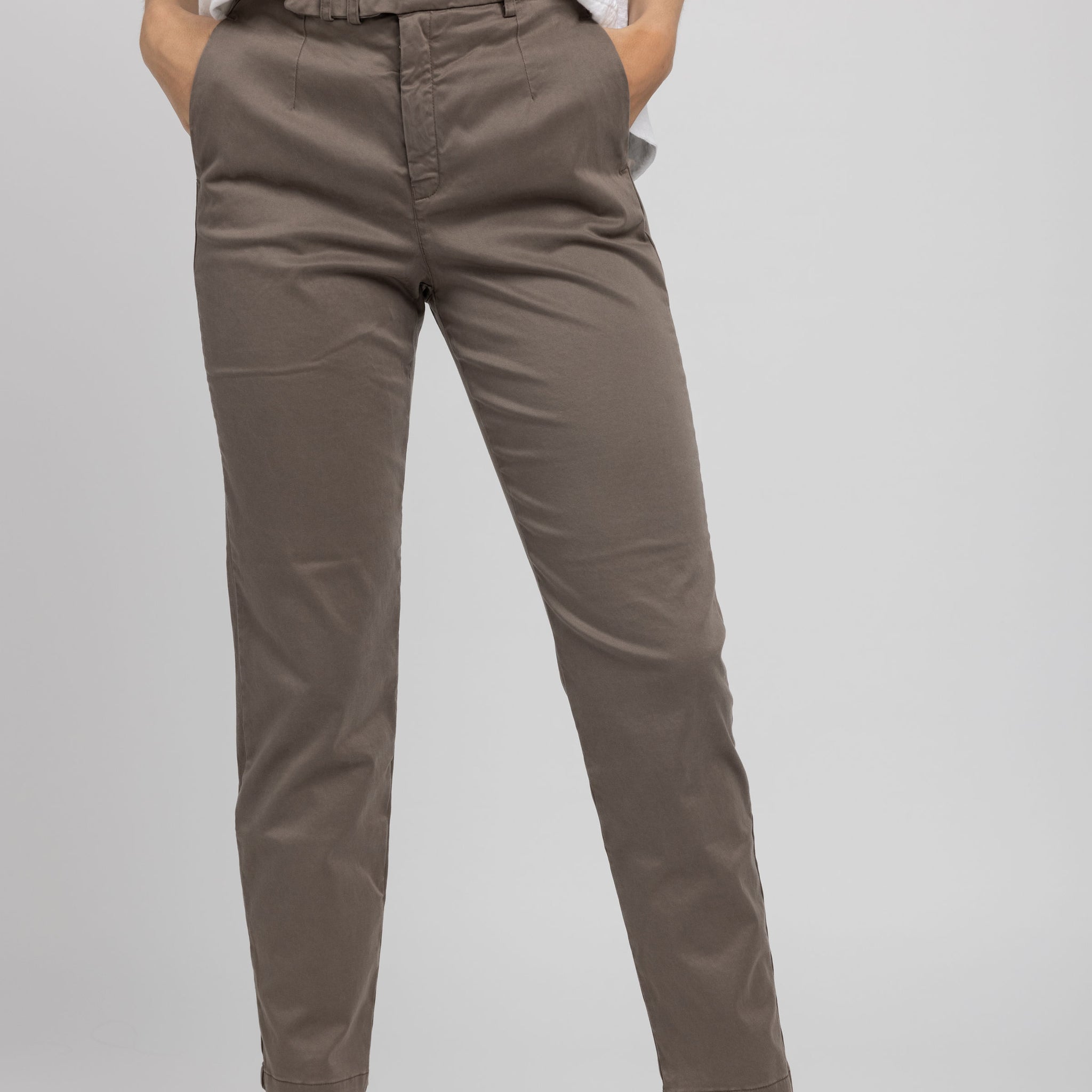 TANDEM Trouser Pants in Taupe