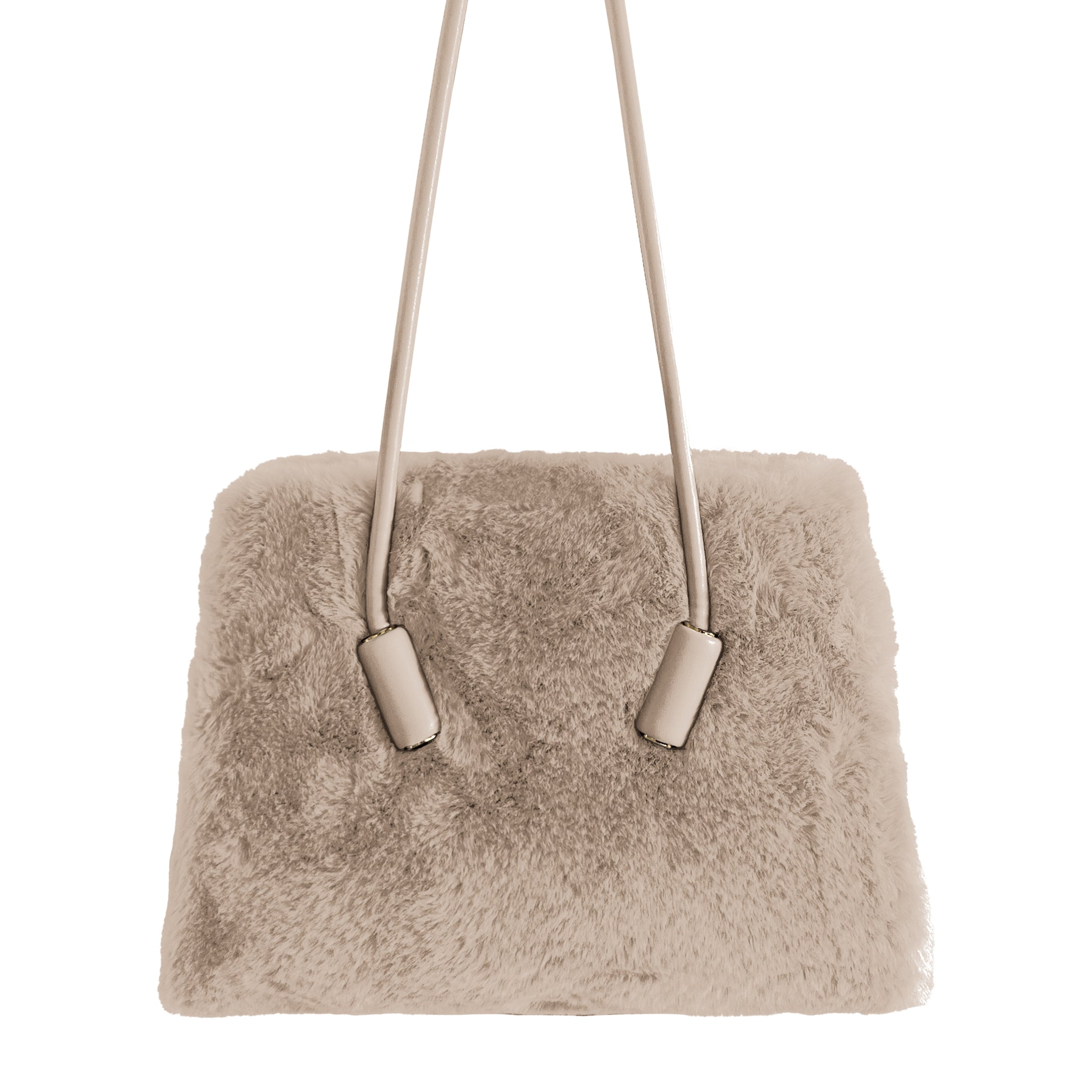 Leila Fur Bag in Praline