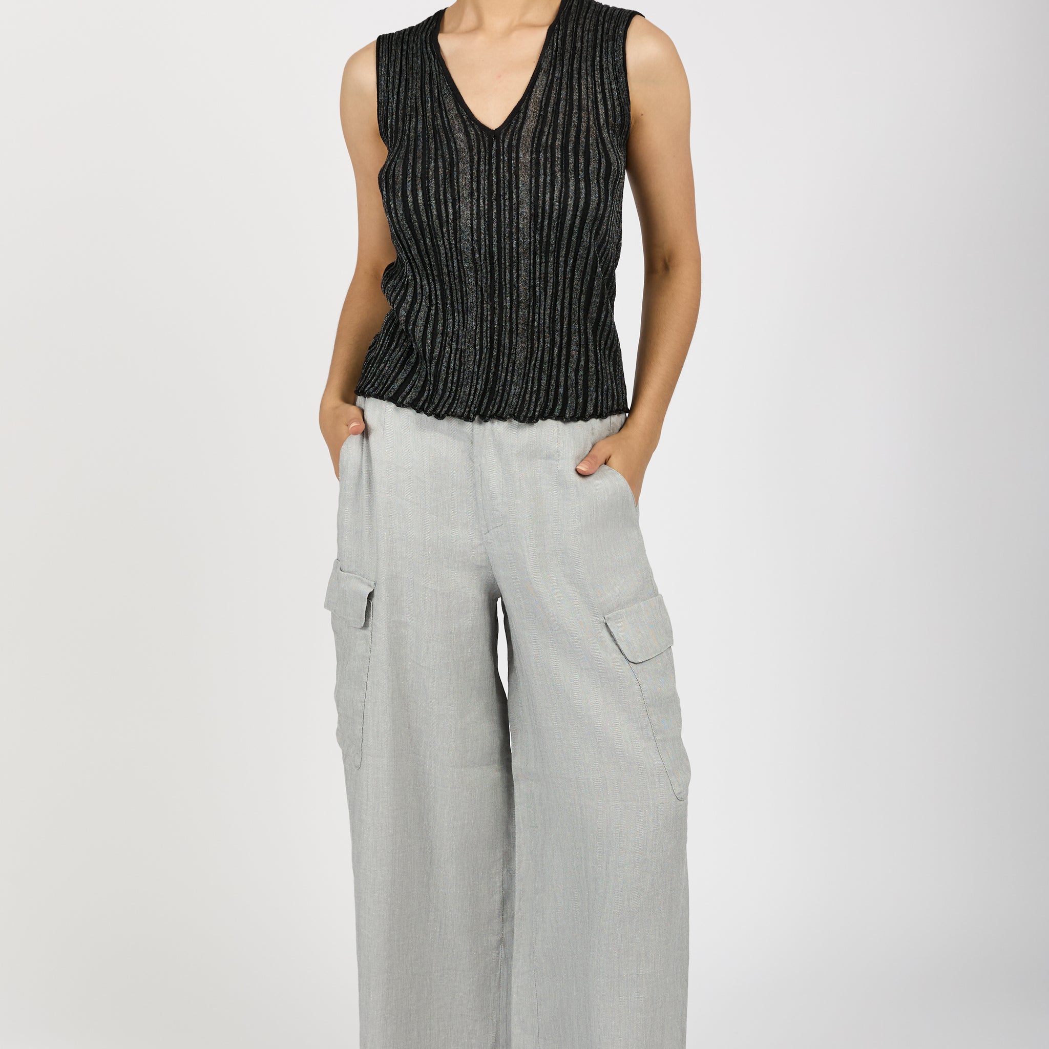 Comfort Fit Trouser Pant in Light Grey