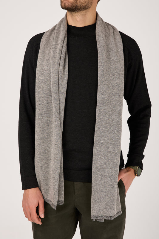 Cashmere Wool Scarf in Chalk