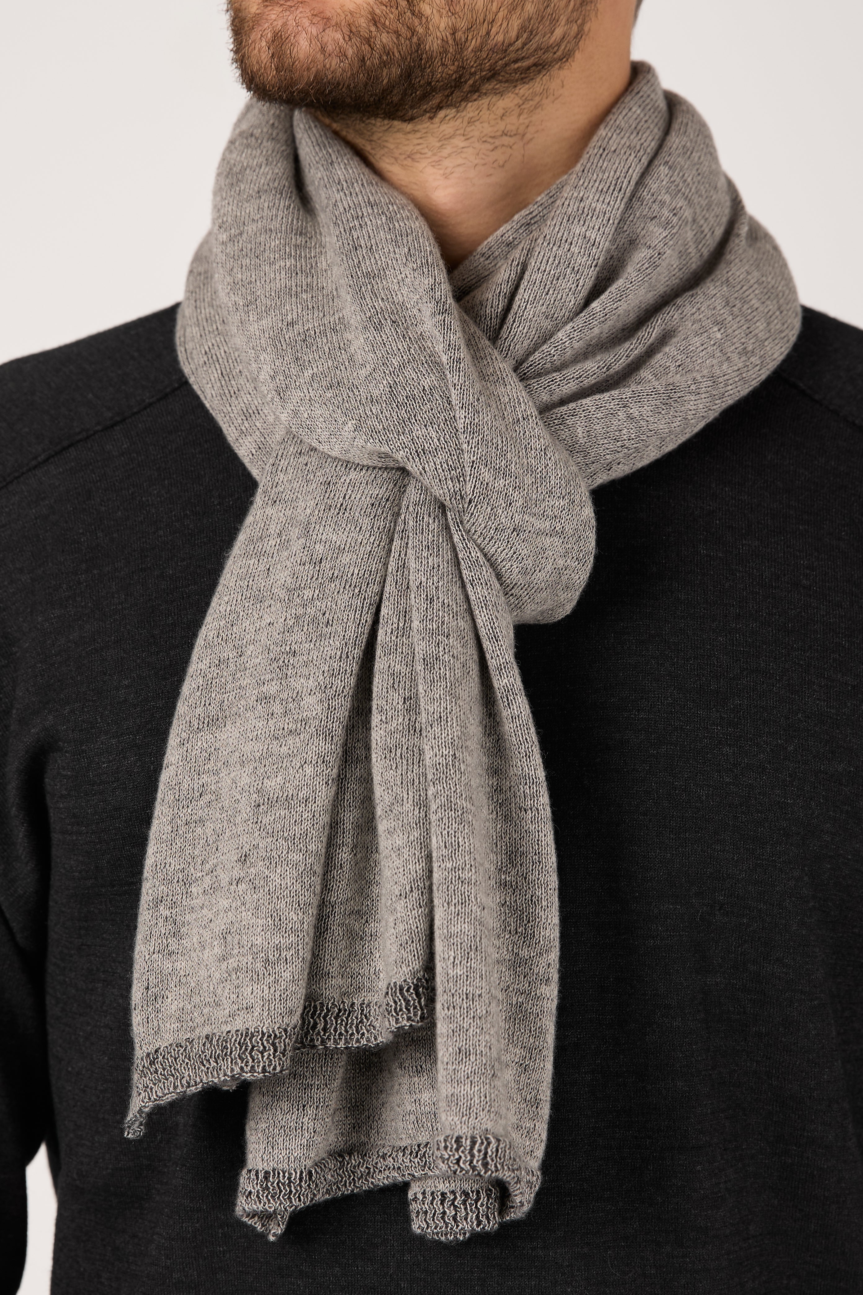 Cashmere Wool Scarf in Chalk