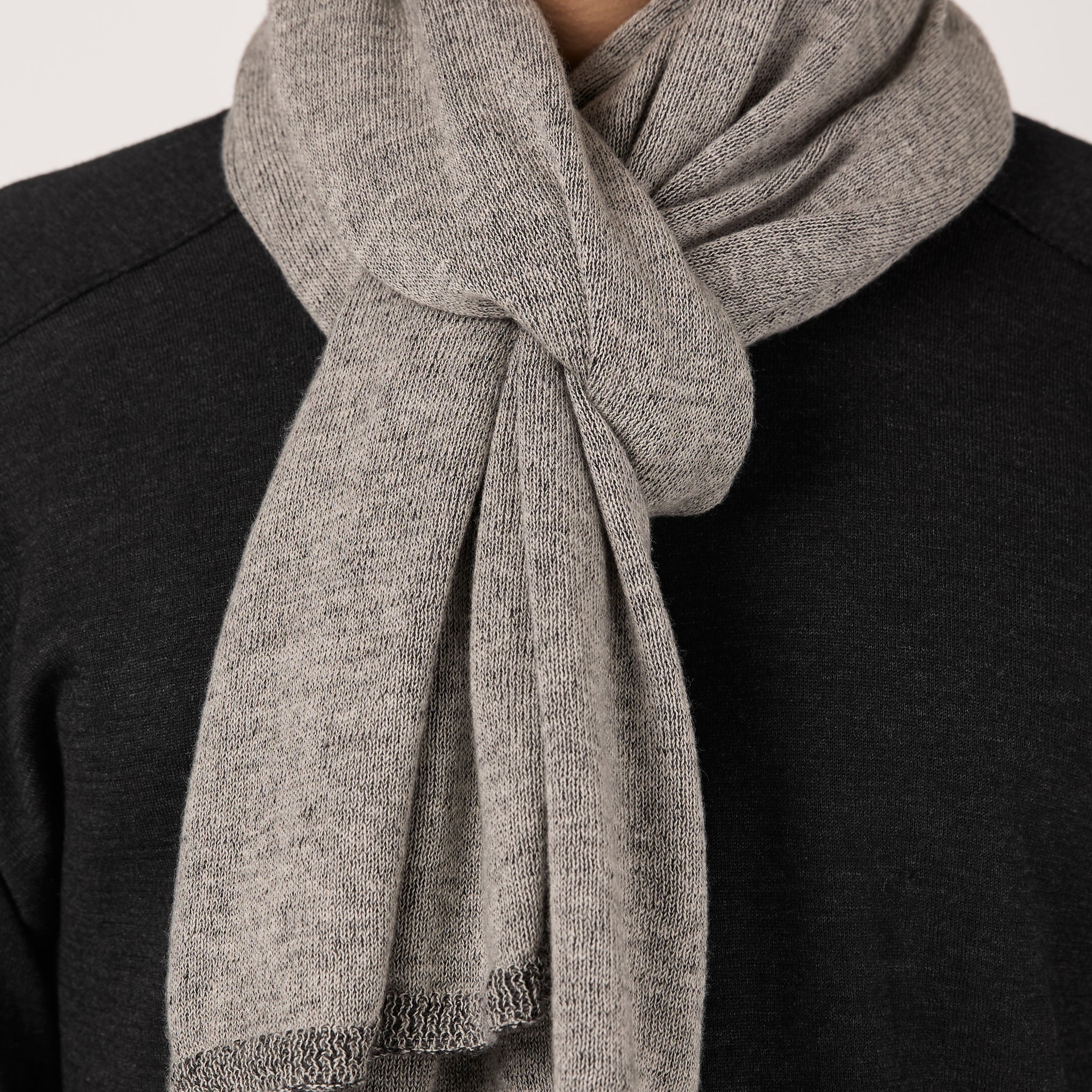 Cashmere Wool Scarf in Chalk