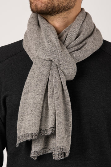 Cashmere Wool Scarf in Chalk