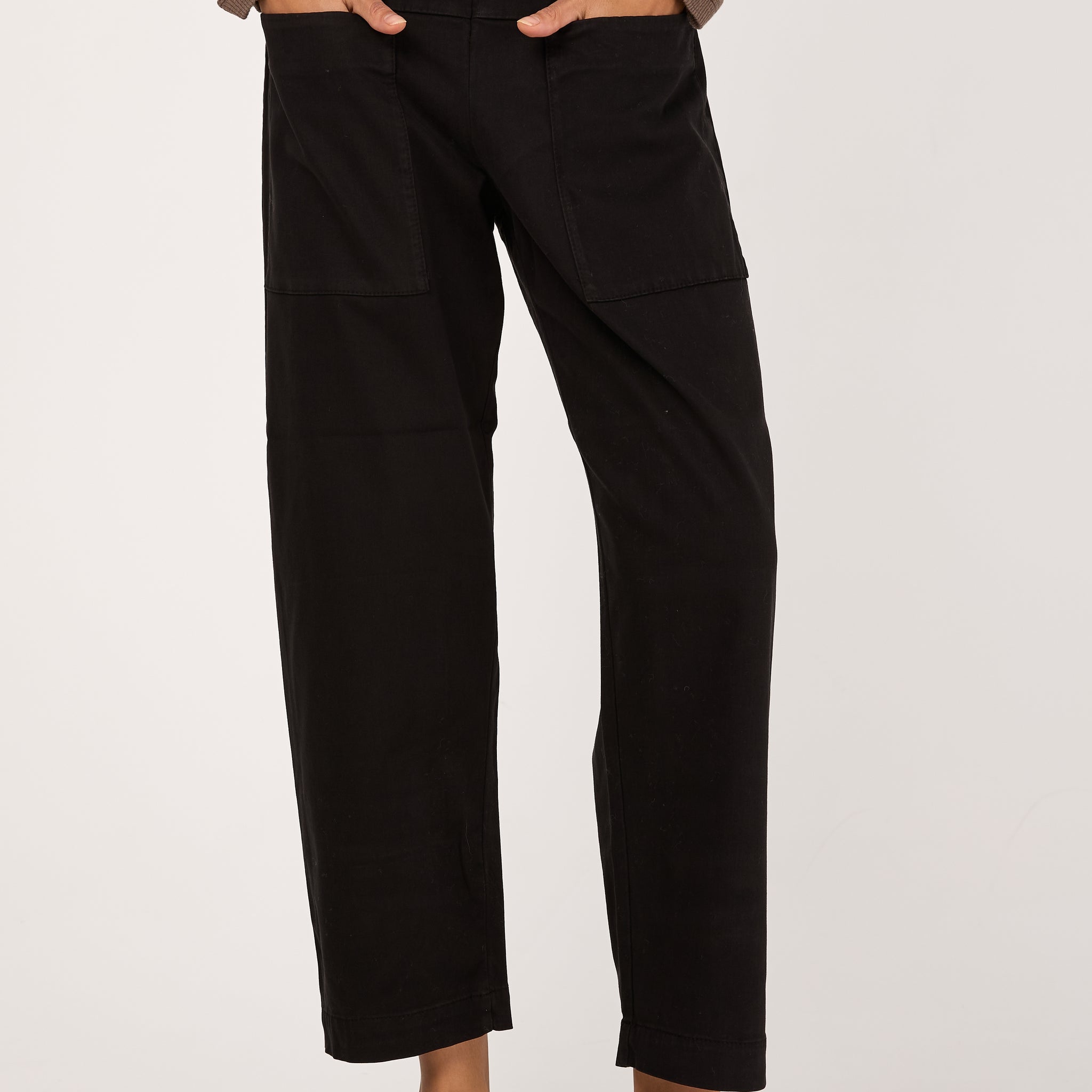 Comfort Viscose Cotton Stretch Trouser in Black