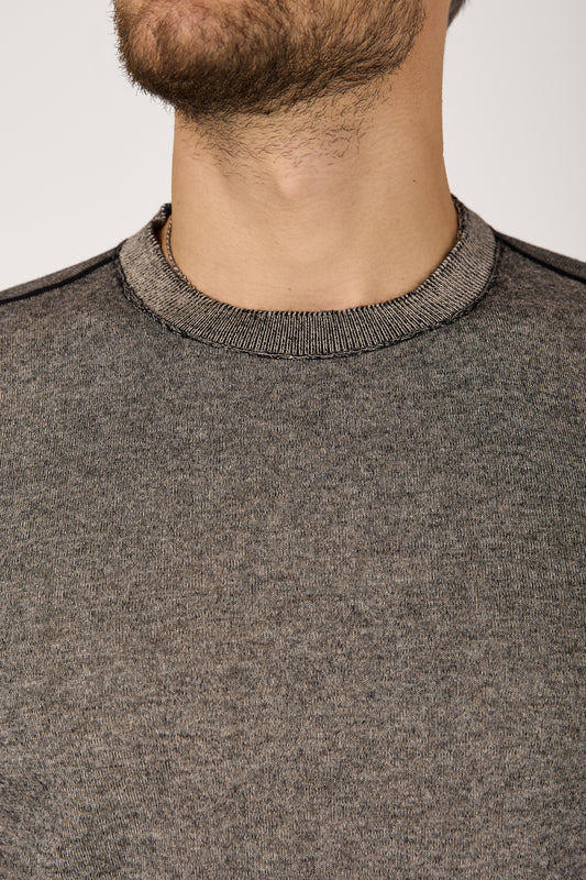 Crewneck Pullover Sweater in Chalk