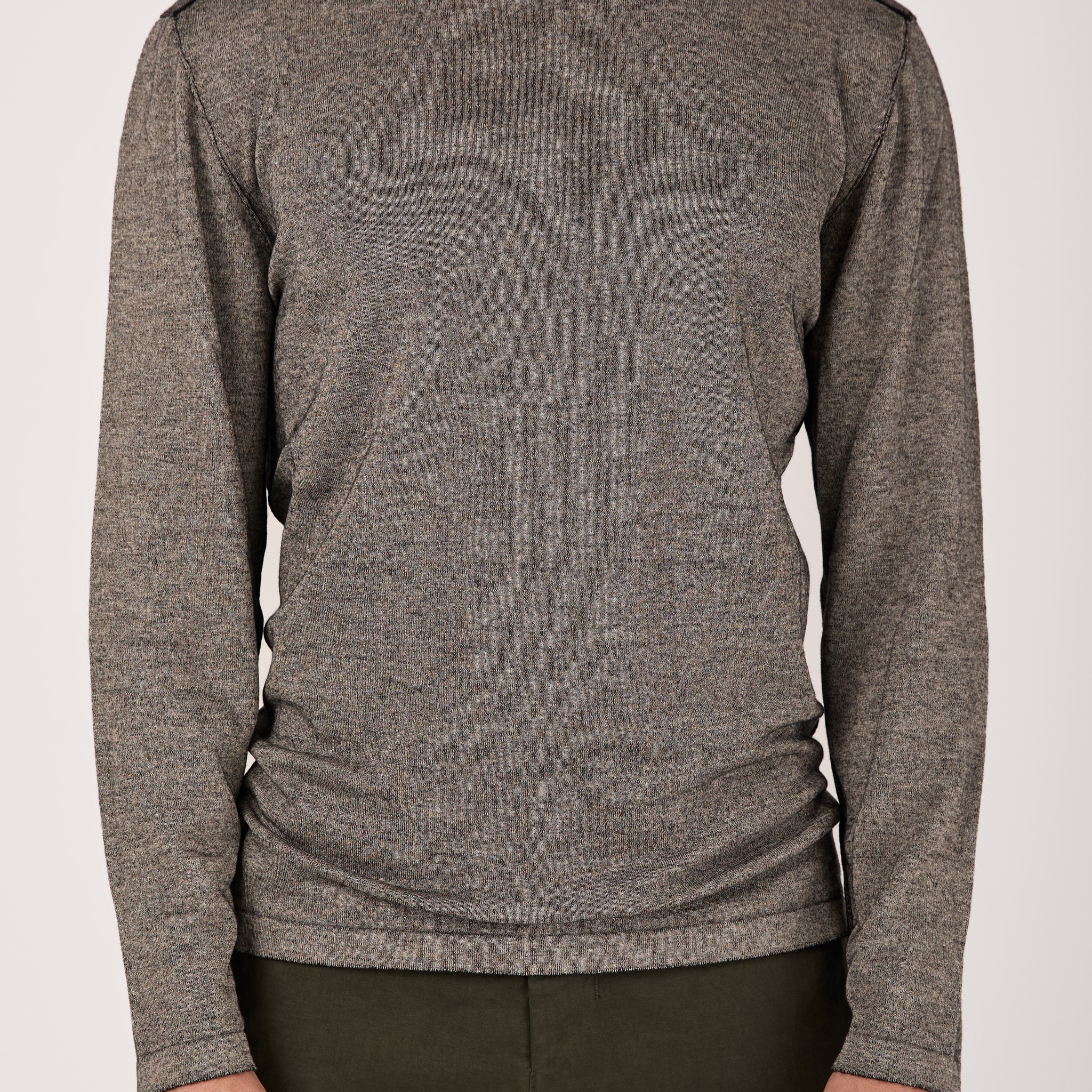 Crewneck Pullover Sweater in Chalk