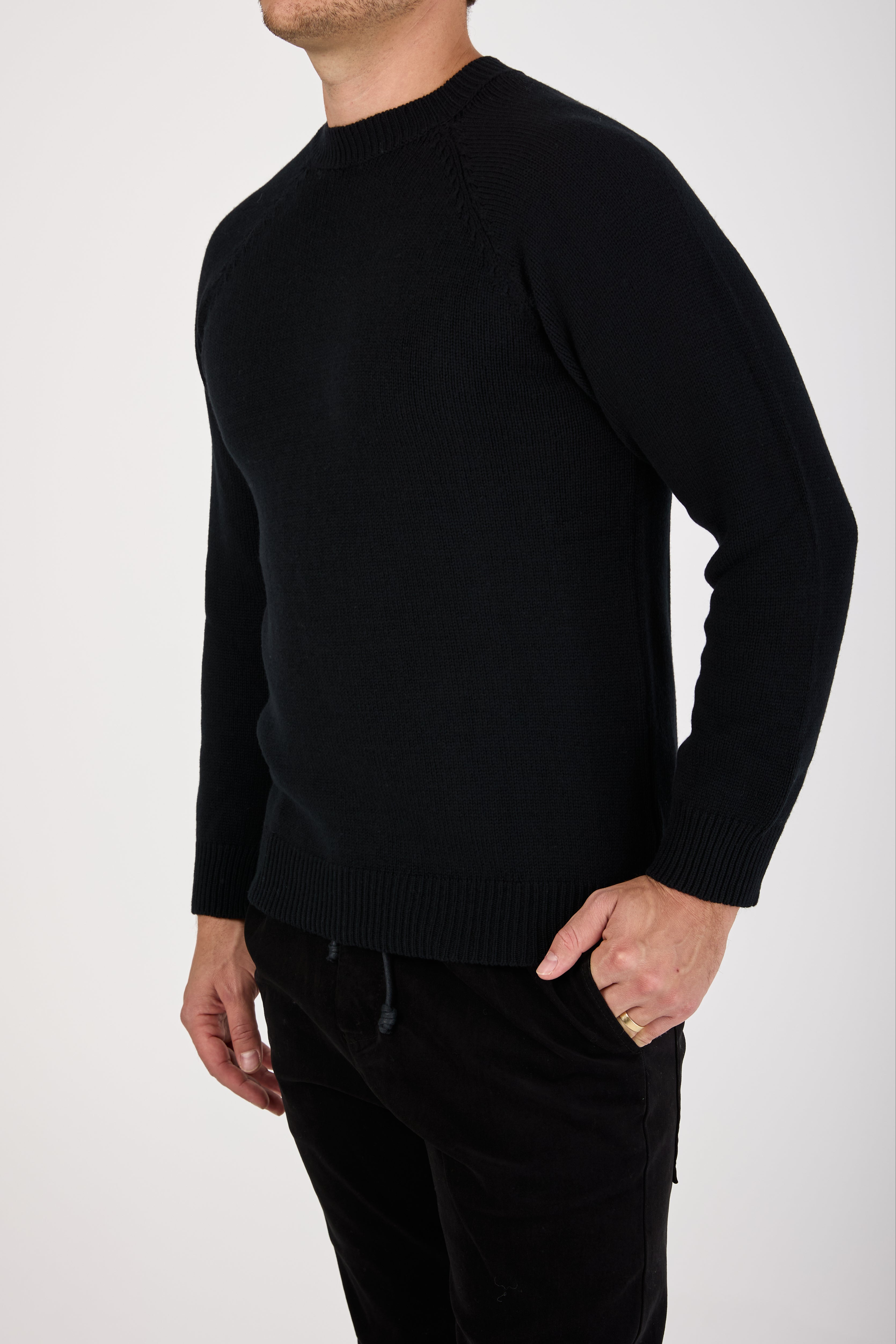 Crewneck Sweater in Black