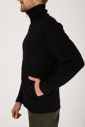 TRANSIT High Neck Zip Jacket in Black