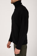 TRANSIT High Neck Zip Jacket in Black