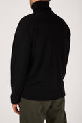 TRANSIT High Neck Zip Jacket in Black