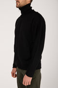 TRANSIT High Neck Zip Jacket in Black