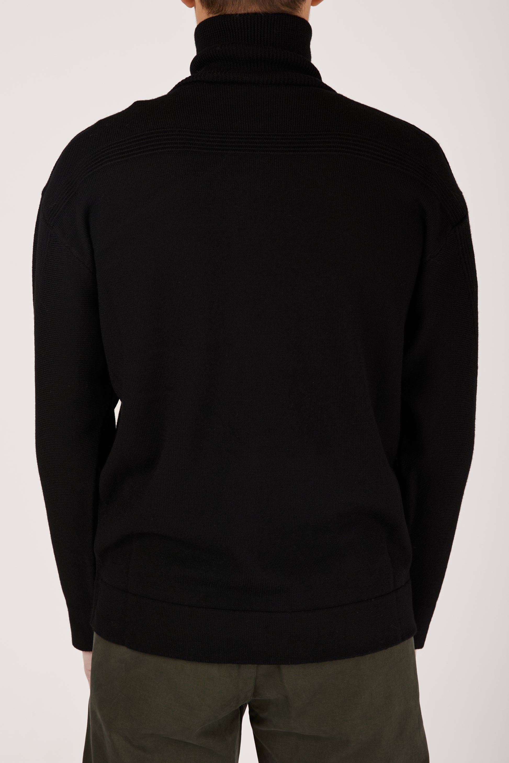 TRANSIT High Neck Zip Jacket in Black