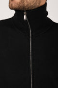 TRANSIT High Neck Zip Jacket in Black