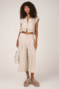 TRANSIT Linen Flared Trouser in Sand
