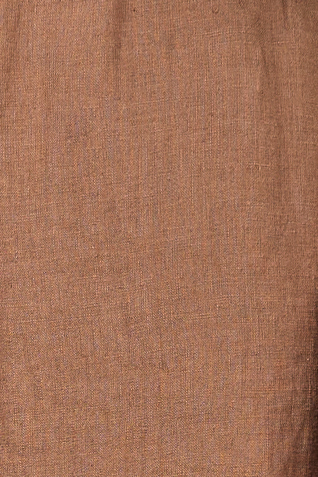 TRANSIT Linen Straight Cropped Trouser in Nut