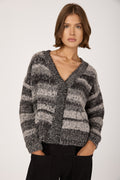 TRANSIT Oversized Wool Cardigan in Anthracite