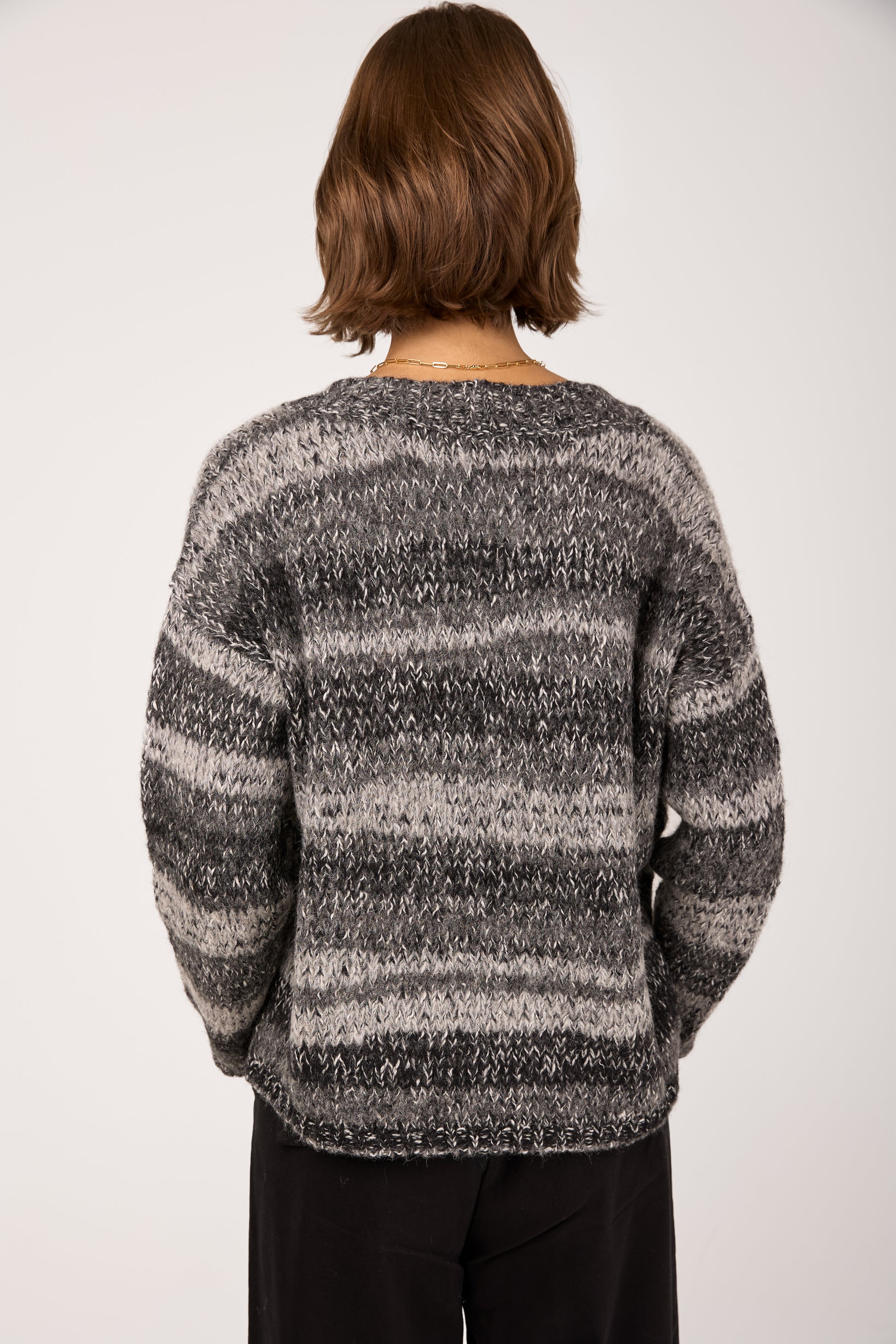 TRANSIT Oversized Wool Cardigan in Anthracite