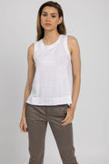 TRANSIT Relaxed Linen Tank in White
