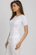 TRANSIT Ribbed T-Shirt in White