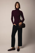 TANDEM Turtleneck Pullover Sweater in Violet
