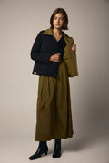 GENTRYPORTOFINO Cropped Palazzo Trousers in Oliva