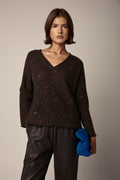 GENTRYPORTOFINO Wool Knit Sweater in Mastice