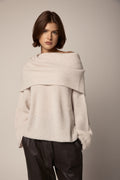 GENTRYPORTOFINO Wool Knit Sweater in Stucco