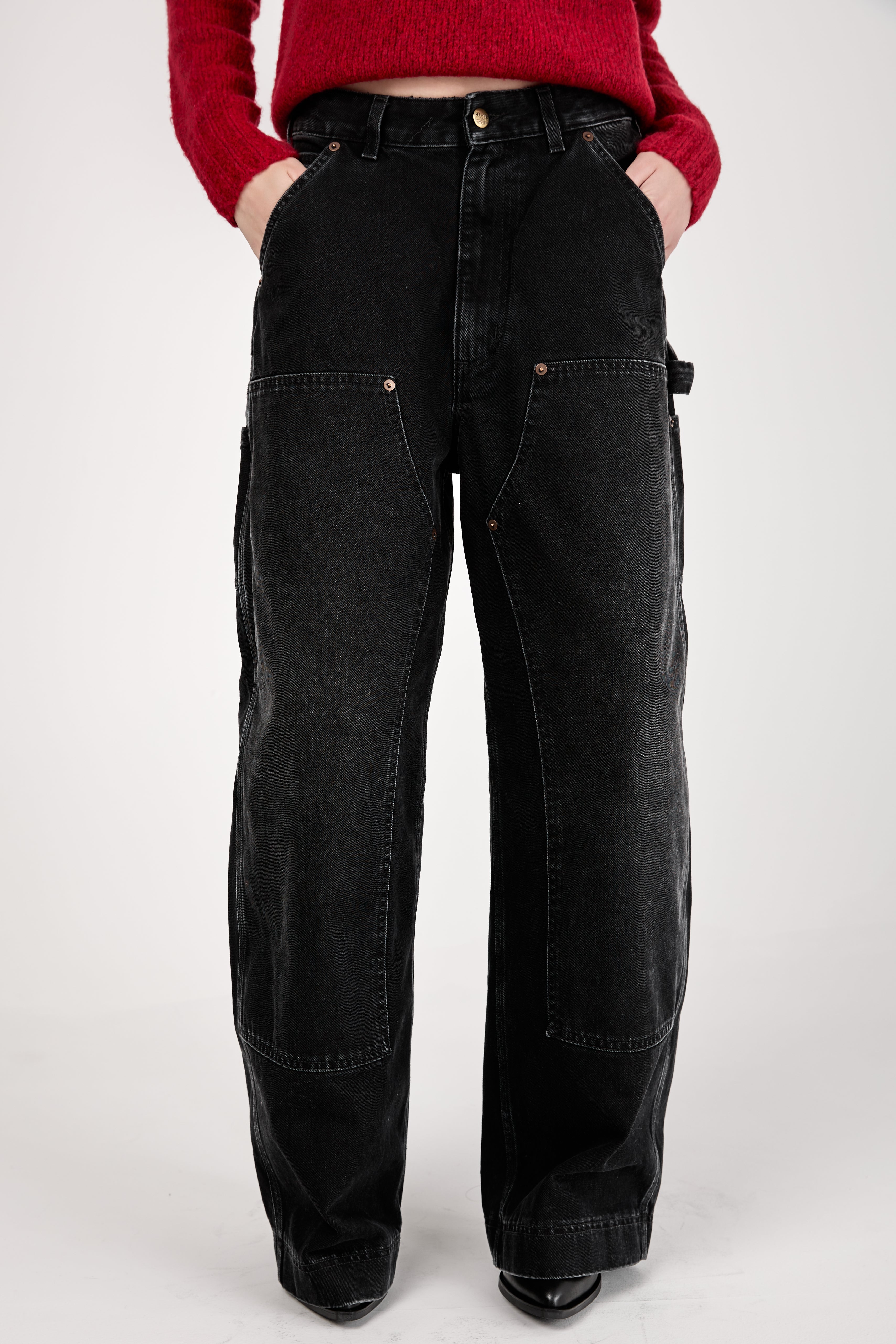 Oversized Jean in Work Black