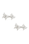 VELINA 925 Silver CZ Crystal Pavé Butterfly Earrings