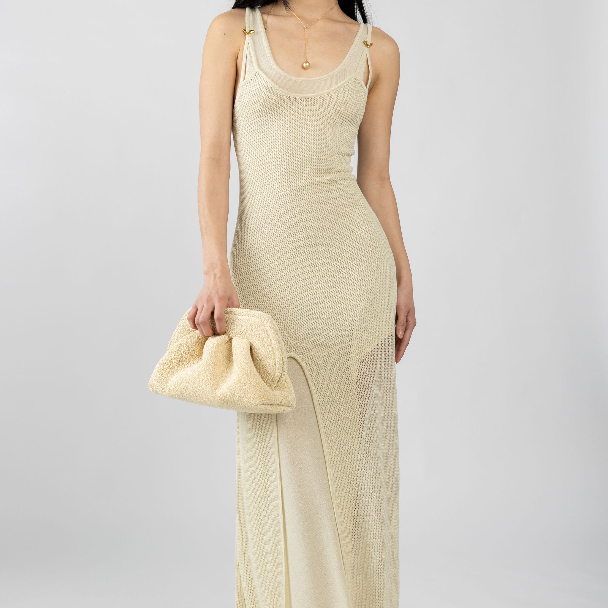 AERON Sirena Cotton Maxi Dress in Creme