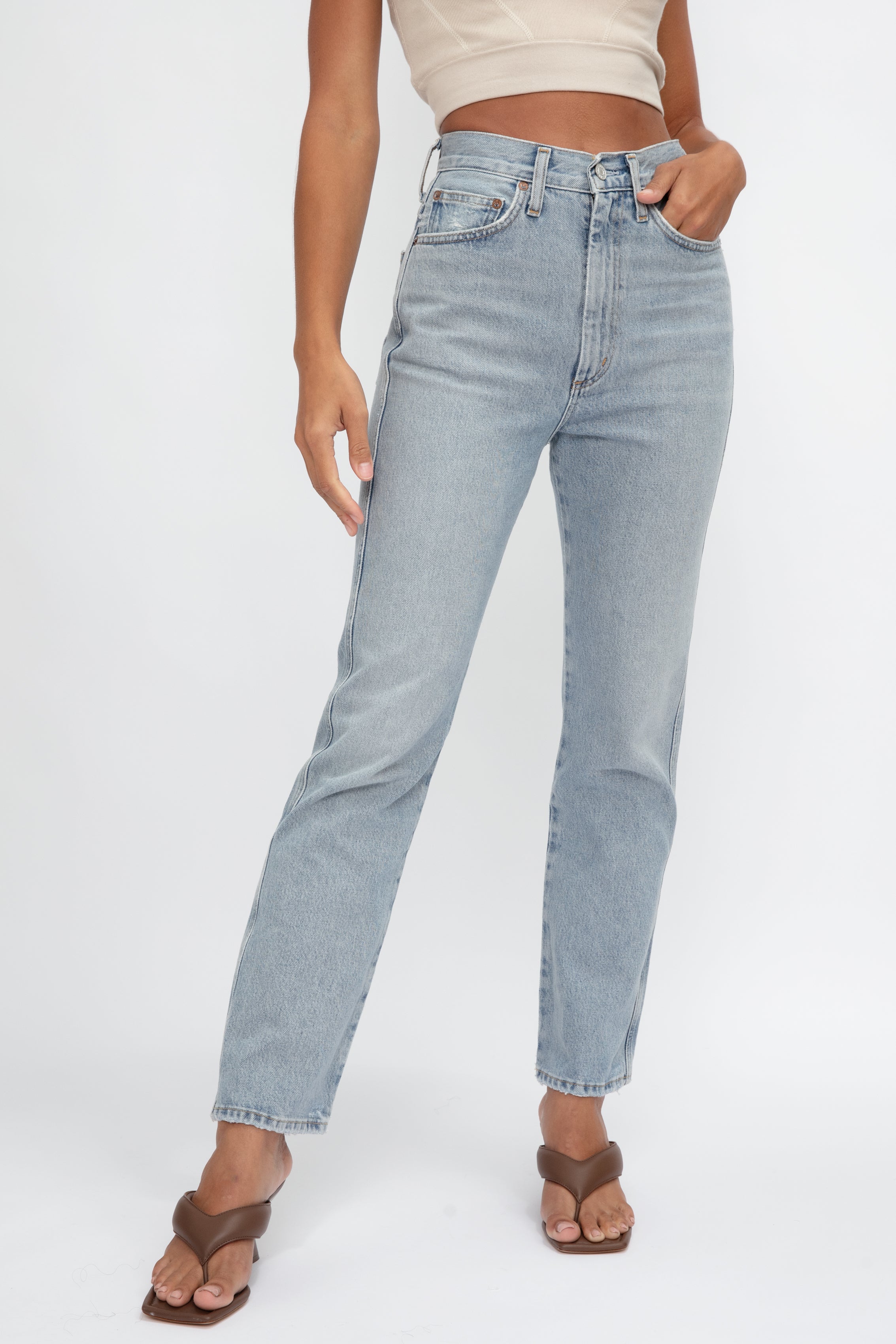 Pinch Waist Jean in Riptide