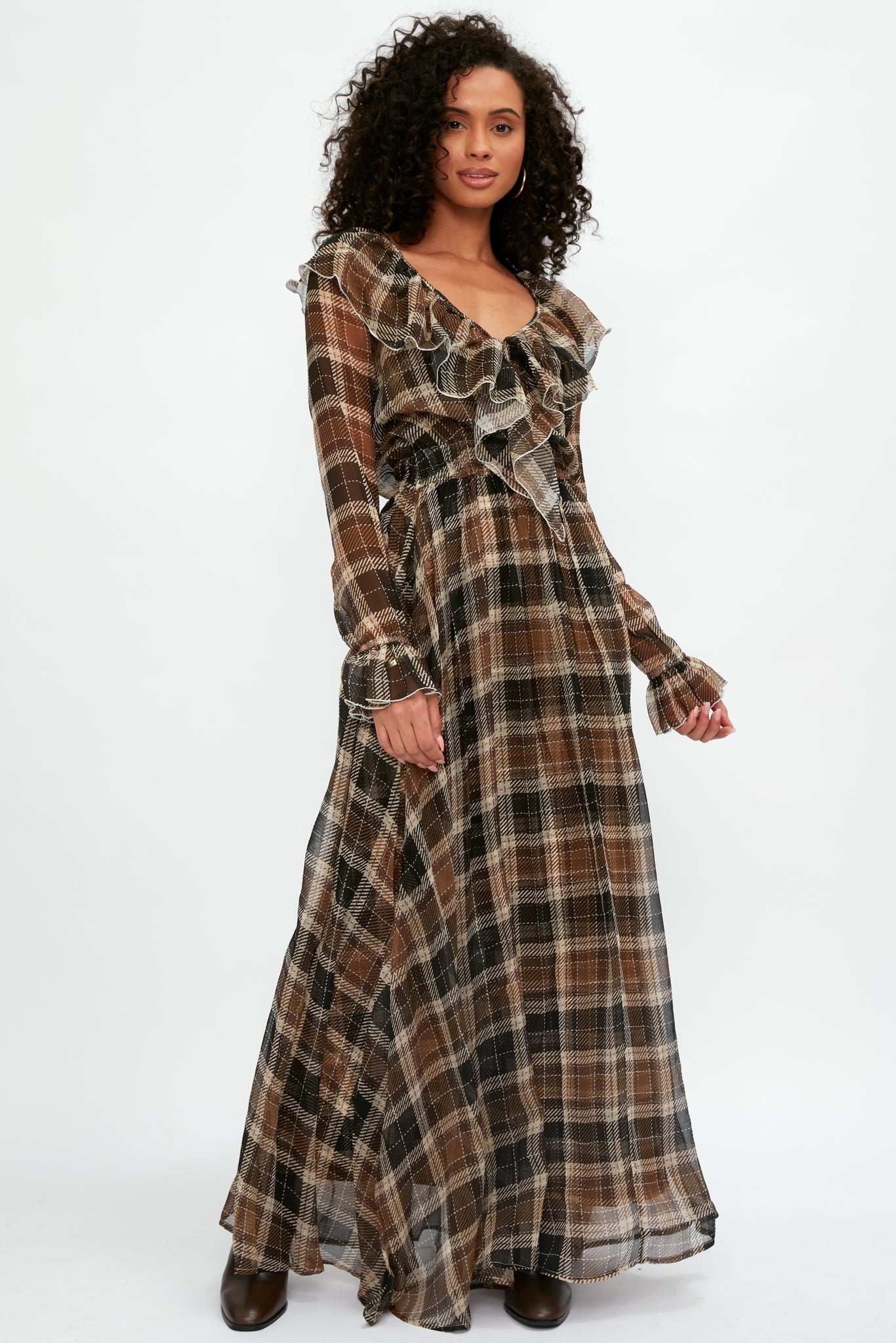 Tartan best sale maxi dress