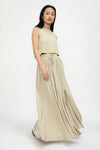 ATM Maxi Skirt With Slit in Faded Moss