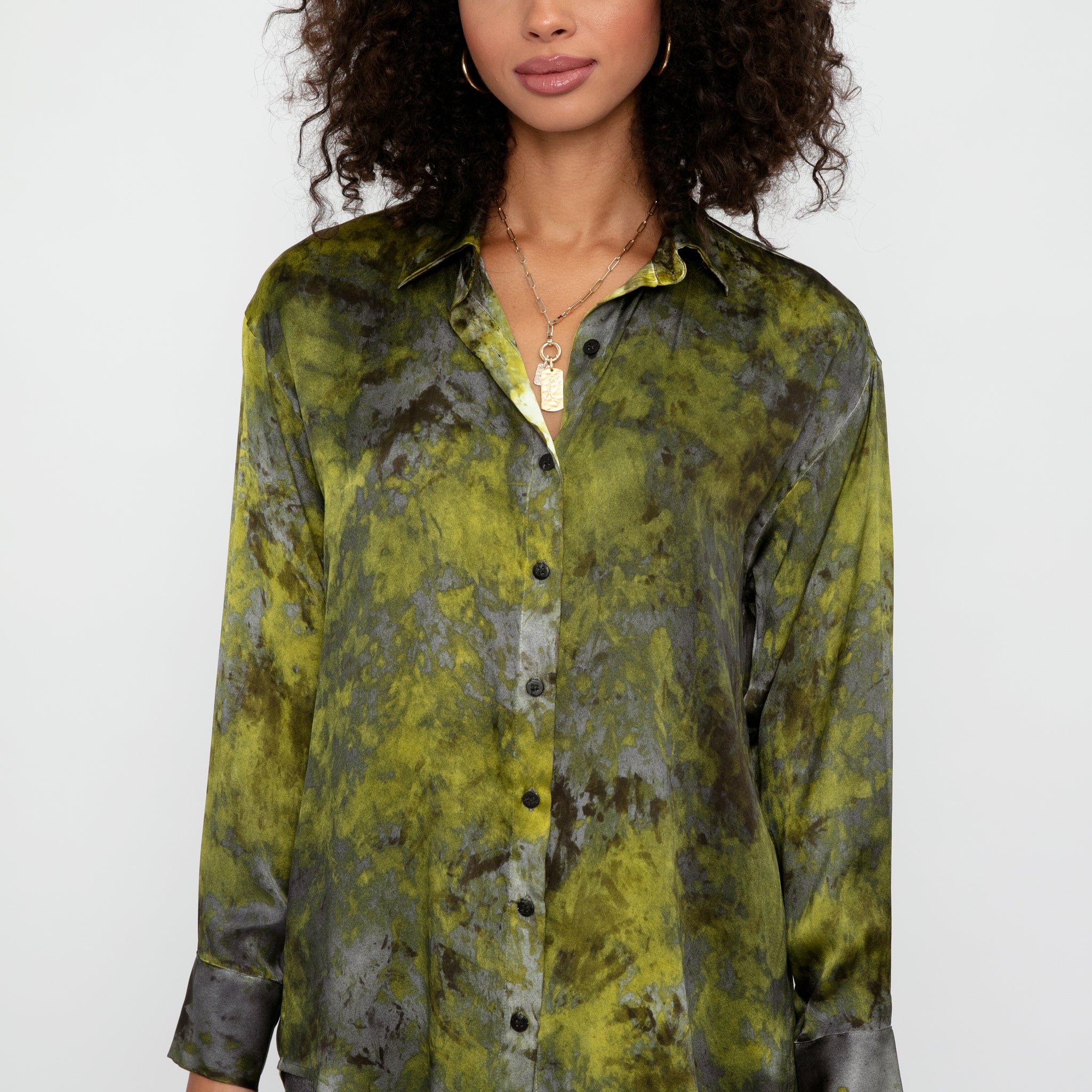 AVANT TOI Boreal Silk Shirt in Lichen