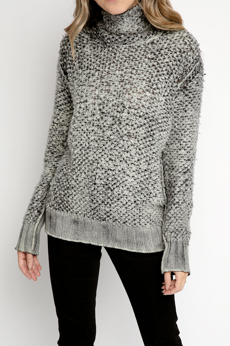 AVANT TOI Fur Stitch Pullover with Ribbed Back in Husky