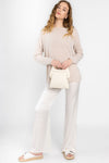 AVANT TOI Hand-Painted Silk Pant in Bianco