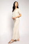 AVANT TOI Ribbed Short Sleeve Top in Burro